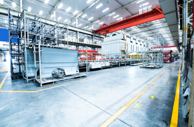 modern automated assembly line for cars